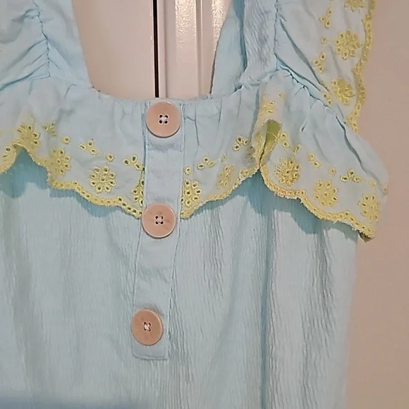 12 18m romper jessica Simpson ruffle eyelets - Picture 2 of 5